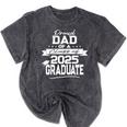Proud Dad Class Of 2025 Graduate Graduation Ceremony Mineral Wash Tshirts Mineral Black
