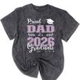 Proud Dad Of a Class Of 2026 Graduate For Graduation Mineral Wash Tshirts Mineral Black