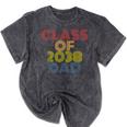 Proud Dad Of A Class Of 2038 Graduate Senior Graduation Mineral Wash Tshirts Mineral Black