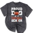 Proud Dad Of a Football Senior 2026 Graduation Mineral Wash Tshirts Mineral Black