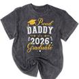 Proud Daddy Of a Class Of 2026 Graduate For Graduation Mineral Wash Tshirts Mineral Black