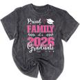 Proud Family Of a Class Of 2026 Graduate For Graduation Mineral Wash Tshirts Mineral Black