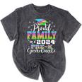 Proud Family Of PreK School Graduate 2024 Graduation Family Premium Mineral Wash Tshirts Mineral Black