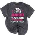 Proud Godmother Of 5th Grade Graduate 2025 Family Graduation Mineral Wash Tshirts Mineral Black