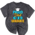 Proud Graduation Dad Father Of Graduates Mineral Wash Tshirts Mineral Black