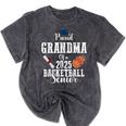 Proud Grandma Of 2025 Basketball Senior Graduation Day Mineral Wash Tshirts Mineral Black