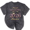 Proud Grandma Of A 2026 Senior Graduate Graduation Mineral Wash Tshirts Mineral Black