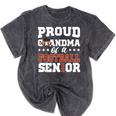 Proud Grandma Of a Football Senior 2026 Graduation Mineral Wash Tshirts Mineral Black