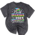 Proud Grandma Of Kindergarten Graduate 2024 Graduation Mineral Wash Tshirts Mineral Black