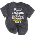 Proud Grandma Of a Soccer Senior 2026 Graduation Gifts Mineral Wash Tshirts Mineral Black