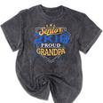 Proud Grandpa Of 2018 Senior Shirt Graduation Grad 2K18 Mineral Wash Tshirts Mineral Black