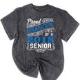 Proud Grandpa Of 2018 Senior T-Shirt Student Graduation Mineral Wash Tshirts Mineral Black