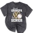 Proud Grandpa Of A 2026 Senior Baseball Graduation Leopard Mineral Wash Tshirts Mineral Black