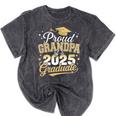 Proud Grandpa Of a Class Of 2025 Graduate Senior Graduation Premium Mineral Wash Tshirts Mineral Black