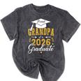 Proud Grandpa Of a Class Of 2026 Graduate For Graduation Mineral Wash Tshirts Mineral Black