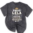 Proud Lela Of A Class Of 2025 Graduate Senior Graduation Mineral Wash Tshirts Mineral Black