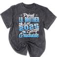Proud Lil Brother Of 2025 Graduate College Shirt Graduation Mineral Wash Tshirts Mineral Black