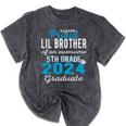 Proud Little Brother Of 5th Grade Graduate 2024 Graduation Premium Mineral Wash Tshirts Mineral Black