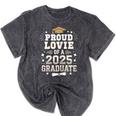 Proud Lovie Of A Class Of 2025 Graduate Senior Graduation Mineral Wash Tshirts Mineral Black