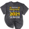 Proud Mama Of a 2021 Graduate Senior Mom 2021 Graduation Mineral Wash Tshirts Mineral Black