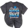 Proud Mama Of 2024 College Graduate Family 24 Graduation Mineral Wash Tshirts Mineral Black