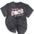 Proud Mama Of A 2026 Senior Baseball Graduation Mom Mineral Wash Tshirts Mineral Black