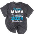 Proud Mama Of 5th Grade Graduate 2024 Elementary Graduation Mineral Wash Tshirts Mineral Black