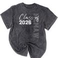 Proud Memaw Of A Class Of 2026 Graduate Senior 26 Graduation Mineral Wash Tshirts Mineral Black