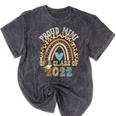 Proud Mimi Of a Class Of 2022 Graduate Graduation Rainbow Mineral Wash Tshirts Mineral Black