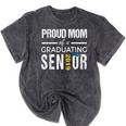 Proud Mom Of 2019 Senior Graduation Shirt Graduate Mineral Wash Tshirts Mineral Black