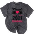 Proud Mom Of A 2021 Graduate Senior Graduation Mineral Wash Tshirts Mineral Black