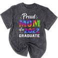 Proud Mom Of a 2022 Graduate Matching Tie Dye Graduation Mineral Wash Tshirts Mineral Black