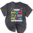 Proud MOM Of a 2025 PRE-K Graduate -Graduation Mineral Wash Tshirts Mineral Black