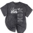 Proud Mom Of A 2026 Graduate Grad Senior Mother Graduation Mineral Wash Tshirts Mineral Black