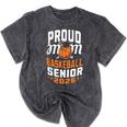 Proud Mom Of Basketball Senior 2026 Graduation Mineral Wash Tshirts Mineral Black