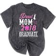 Proud Mom Of A Class 2018 Graduate T Shirt Graduation Mineral Wash Tshirts Mineral Black