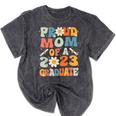 Proud Mom Of A Class Of 2023 Graduated Graduation Women Mineral Wash Tshirts Mineral Black