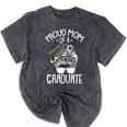 Proud Mom Of A Graduate Graduation Mama Mother Mineral Wash Tshirts Mineral Black