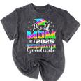 Proud Mom Of Kindergarten Graduate 2025 Graduation Mom Mineral Wash Tshirts Mineral Black