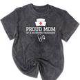 Proud Mom Of a Nursing Graduate Nurse Senior 2026 Graduation Mineral Wash Tshirts Mineral Black