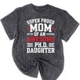 Proud Mom Of PhDaughter PhD Degree Graduate Graduation Mineral Wash Tshirts Mineral Black