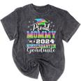 Proud Mommy Of Kindergarten Graduate 2024 Graduation Mommy Mineral Wash Tshirts Mineral Black