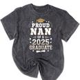 Proud Nan Of A Class Of 2025 Graduate Senior Graduation Mineral Wash Tshirts Mineral Black