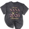 Proud Nana Of A 2026 Senior Graduate Graduation Mineral Wash Tshirts Mineral Black