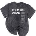 Proud Nanny Of A 2026 Graduate Grad Senior Graduation Mineral Wash Tshirts Mineral Black