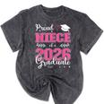 Proud Niece Of a Class Of 2026 Graduate For Graduation Mineral Wash Tshirts Mineral Black