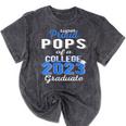 Proud Pops Of 2023 College Graduate Family 23 Graduation Mineral Wash Tshirts Mineral Black