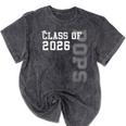 Proud Pops Of A 2026 Graduate Grad Senior Graduation Mineral Wash Tshirts Mineral Black