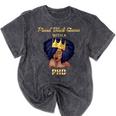 Proud Queen PhD Doctorate Degree Graduation T-Shirt Mineral Wash Tshirts Mineral Black