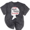Proud Queen Shirt PhD Graduation Afro Doctorate Mineral Wash Tshirts Mineral Black
